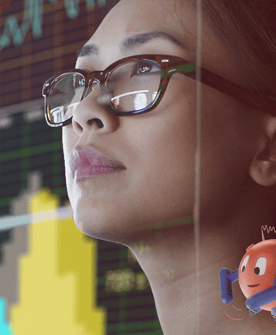 woman and robot